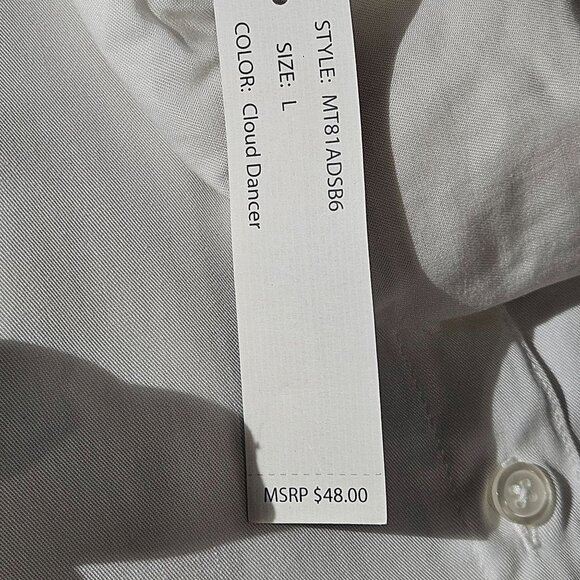 Zac Rachel Women Soft White Button Tunic Shirt Dress L Clean Girl Utility Layer - Picture 6 of 13